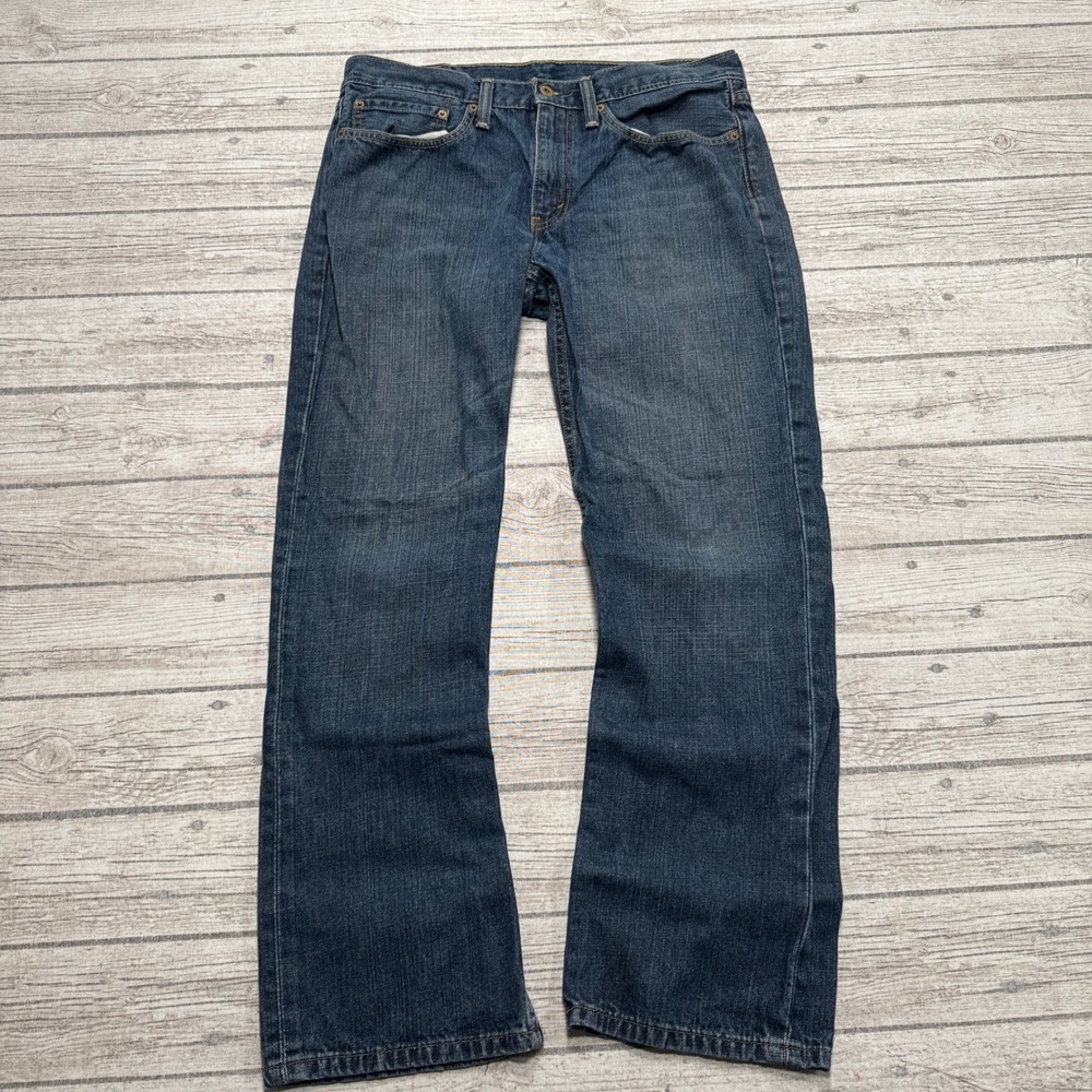 Levi's 514 Jeans Men's 34x30 Blue Denim Straight Leg Relaxed Medium Wash Cotton